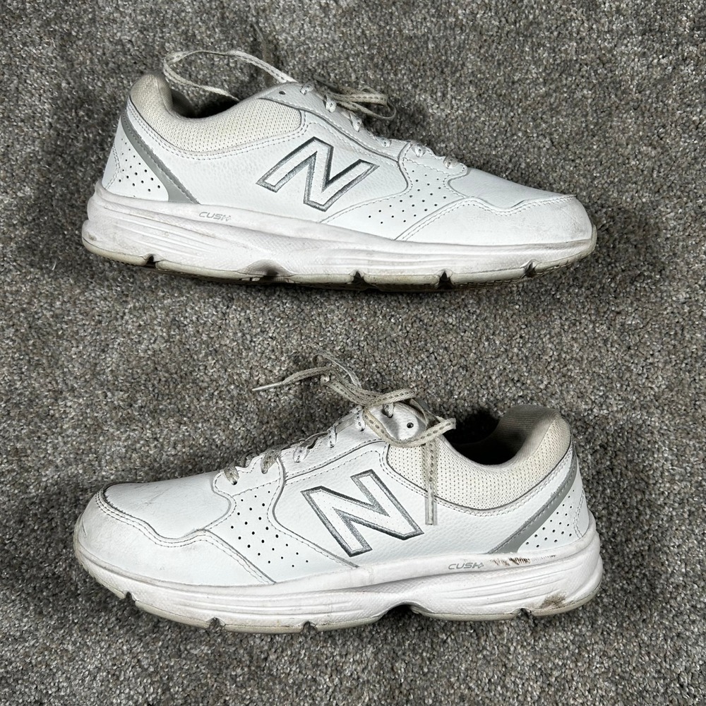 New Balance 411 v1 Walking Shoes White Silver WA411LW1 Mens 10.5
